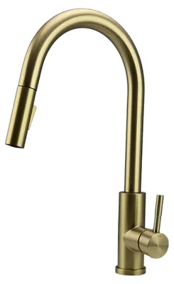 Obrázek produktu pro Kuchyňská baterie Pure.Sink Elite Steel Stream-S, PVD, broušené zlato, s výsuvnou hubicí PS8045-60