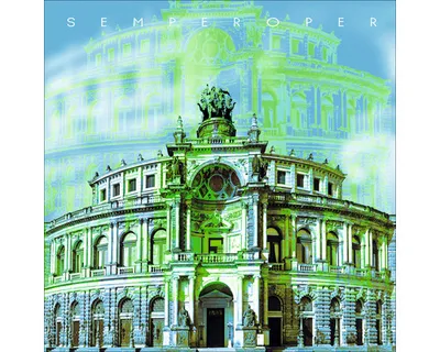 Produktbild von Glasbild Dresden Semperoper 50x50 cm