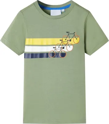 Productafbeelding van Kindershirt met korte mouwen 116 lichtkakikleurig