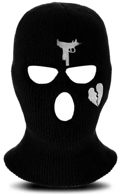 Immagine prodotto di Cappuccio antivento in maglia, con 3 fori, taglia unica, colore nero