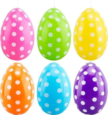 Immagine prodotto di Set di uova di Pasqua - 41 cm di altezza - Decorazioni colorate - Accessori per palloncini a tema Pasqua - Adatto per interni ed esterni - Include una pompa per gonfiare - 6 colori - 6 pezzi