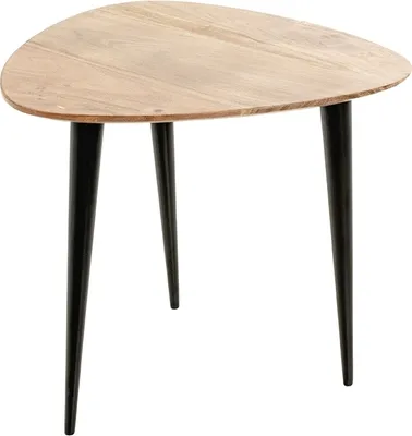Produktbild von Beistelltisch >52942< in akazie, schwarz, Massivholz, Metall - 46x41x46 (BxHxT)