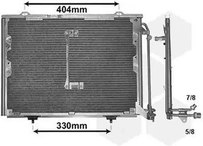 Produktbild von VAN WEZEL 30005207 Kondensator Klimaanlage Klimakondensator passend für MERCEDES-BENZ C-Klasse Limousine (W202)