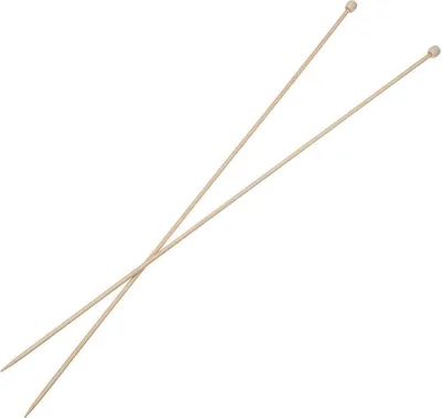 Produktbild von 1 Paar Bambus-Stricknadel gerade Länge 35 cm Jackenstricknadeln