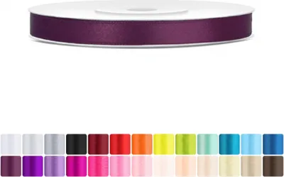 Produktbild von Satinband 6mm Pflaume - 25 Meter Rolle Geschenk- & Schleifenband
