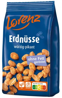 Obrázek produktu pro Lorenz arašídy s pikantní, kořeněnou chutí a pražené bez tuku 150g