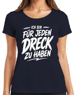 Zdjęcie produktu dla Koszulka damska z napisem "Jestem na wszystko", humorystyczna, zabawna, sarkastyczna, kolor granatowy, rozmiar XXL