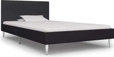 Produktbild von vidaXL Bettgestell Schwarz Stoff 90x200 cm - Bettgestell - Bettgestelle - Bettrahmen - Bett
