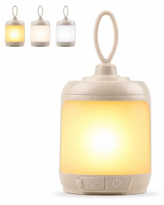 Produktbild von LED Campinglampe wiederaufladbar USB-C, 4 Modi Zeltlampe, tragbares Campinglicht IPX4 wasserdicht, warm & kalt Licht für Outdoor & Wandern