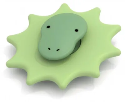 Produktbild von Baby-Dino-Spinner mit Saugnapf Tiny - Grün | by Little L