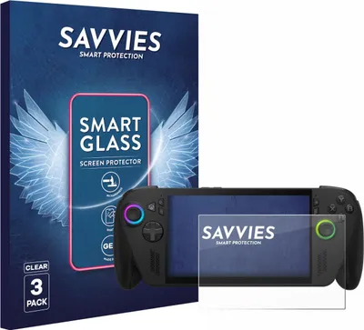 Produktbild von 3x Savvies Schutzglas Folie für ASUS ROG Ally X 2025 9H Panzer Schutzfolie Glas Displayschutz klar transparent