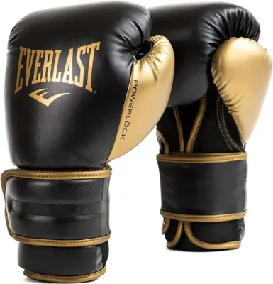 Produktbild von Everlast Powerlock Boxhandschuhe Schwarz/Gold - 12 oz