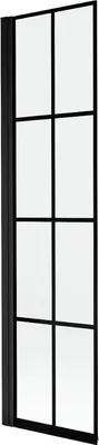 Produktbild von Mexen Mist Duschabtrennung 1-flügelig links 50 x 150 cm, schwarzes Gitter, schwarz - 8A9-050-001-70-77-L