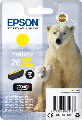 Immagine prodotto di Epson Polar bear C13T26344022 cartuccia d'inchiostro 1 pz Originale Giallo