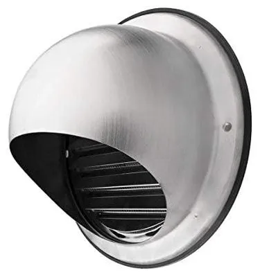 Zdjęcie produktu dla Wentylator kratka ze stali nierdzewnej, o średnicy 125 mm, odporna na warunki atmosferyczne i trwała