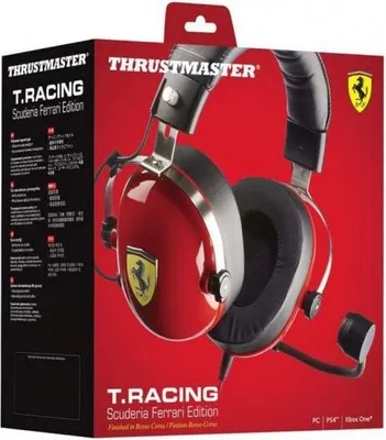 Zdjęcie produktu dla Thrustmaster T.Racing, Przewodowa, Gaming, 452 g, Zestaw słuchawkowy, Czarny, Czerwony, Stal nierdzewna, Żółty