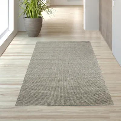 Produktbild von Naturteppich in Grau & Gold Größe - 80 x 150 cm