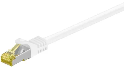 Produktbild von Goobay RJ45 Patchkabel CAT 6A S/FTP (PiMF), 500 MHz mit CAT 7 Rohkabel, Weiß, 30 m, LSZH halogenfrei, Kupfer, RJ45 (CAT 6A) Stecker