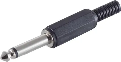 Produktbild von 6,3 mm Klinkenstecker, mono, 2 polig, Kunststoffgehäuse (22220505)