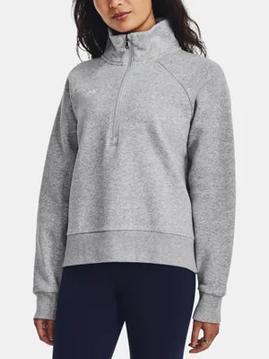 Zdjęcie produktu dla Under Armour Bluza damska Rival Fleece 1/2 Zip - 1379492, Kolor:Szary melanż, Materiał:S
