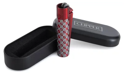 Produktbild von Clipper Metall Feuerzeug: British Laser Rot