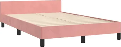 Immagine prodotto di vidaXL Struttura letto senza materasso Rosa 120x190 cm Velluto