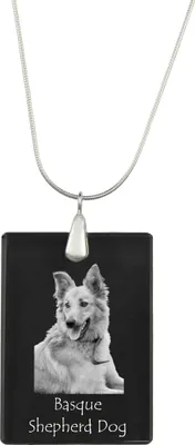 Image de Berger basque - Pendentif en cristal avec chien, collier en argent avec photo, pendentif personnalisé de la marque Art-Dog