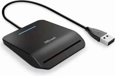 Produktbild von Trust Primo Smart-Card-Lesegerät Drinnen USB CardBus+USB 2.0 Schwarz