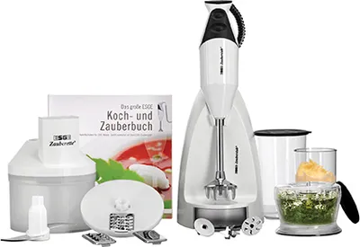 ESGE-Zauberstab M 200 Superbox, Stabmixer mit Zubehör, bis 17.000 U/Min, 90750, Weiß