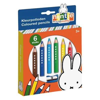 Productafbeelding van Miffy 17052, 6 stuks, Blauw, Bruin, Azuurblauw, Groen, Rood, Geel, Meerkleurig, Zeshoekig, 3 jaar, Jongen/Meisje