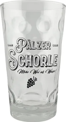 Produktbild von Pälzer Schorle - Mehr Woi als Wasser! Dubbeglas 0,5 L - Pfalz Schorleglas