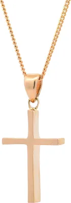 Produktbild von Anhänger Kreuz mit 1,1 mm Goldkette 40 cm 585-14 Karat Gold