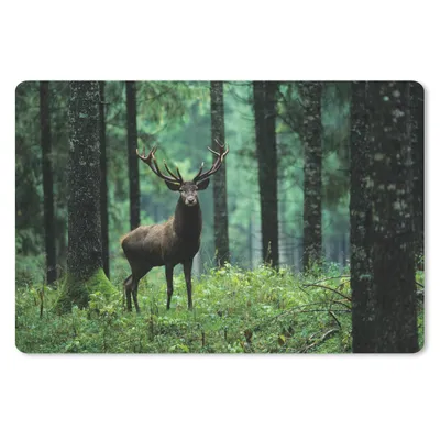 Obrázok produktu pre Podložka pod myš - Jeleň - Les - Stromy - Zvieratá - Príroda - 27x18cm - Rohožka pod myš
