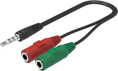 Zdjęcie produktu dla Kabel Jack Do 2X Jack Adapter 3,5 Cala Aux Słuchawki Mikrofon