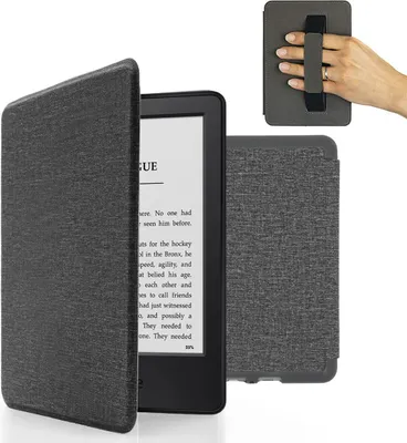 Produktbild von Hülle Kindle Paperwhite 7 Gen EY21 DP75SDI Handschlaufe Auto Sleep Hellgrau