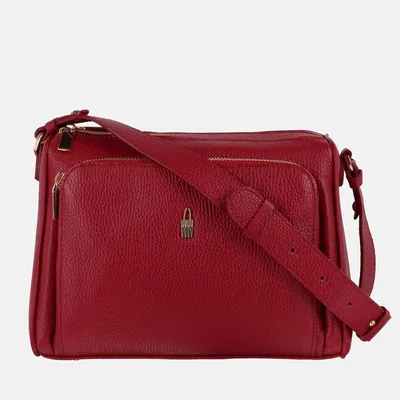 Image de LAURA - Sac à bandoulière rouge en cuir