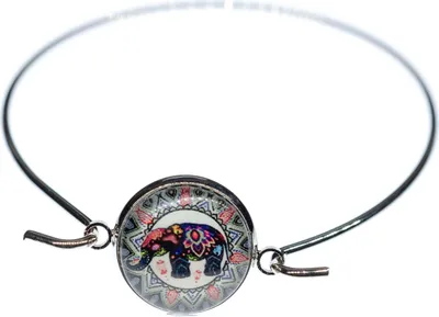 Produktbild von Elefanten Armreif Miniblings Armband Cabochon Elefant Muster Boho Ethno bunt