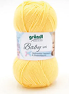 Produktbild von 50g Baby  Strickgarn Häkelgarn Pastell-gelb (02) stricken häkeln