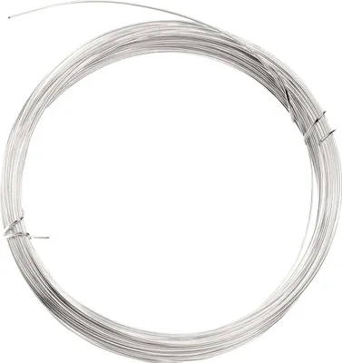 Produktbild von Glorex Silberdraht, 1 mm stark, 4 m lang, für Bastelarbeiten und Schmuckherstellung