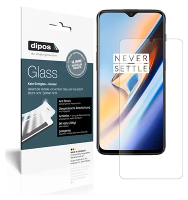 Produktbild von 2x Schutzfolie für OnePlus 6T matt - Anti-Shock 9H Folie Glass Kunststoffglas