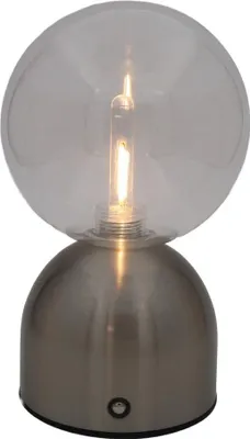 Image de Luxe - Lampe à poser - Lina - Argent - H20 x Ø12