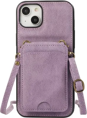 Image de INF Étui portefeuille 3-en-1 en cuirPolyuréthaneviolet pour iPhone 17 Pro