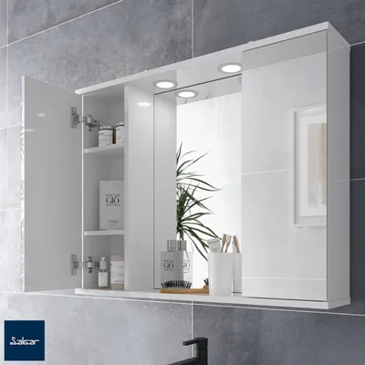 Produktbild von Spiegelschrank LOIRA 800 2 Glastüren