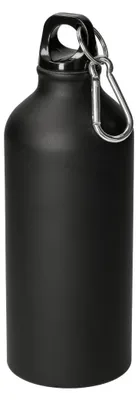 Produktbild von Aluminium Sportflasche 0,6 Liter silber matt mit Schraubverschluss & Karabiner