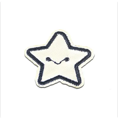 Obrázek produktu pro Hvězda - nášivka, nažehlovací nášivka, nažehlovací nášivka, nášivky, k nažehlení, velikost: 3,6 x 3,8 cm