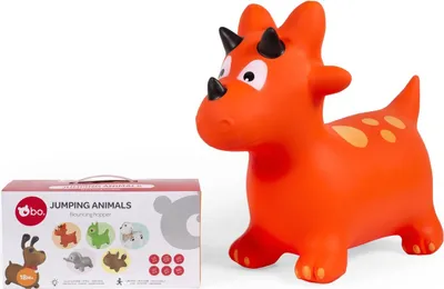 Image de Jouet animal sauteur - Dinosaure orange pour enfants