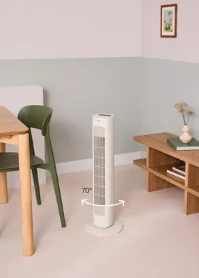 Produktbild von AIR TOWER - Oszillierender Turmventilator 50W, 77 cm Höhe