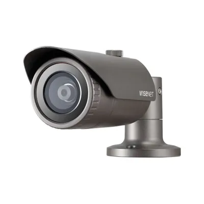 Produktbild von Hanwha QNO-6012R, IP-Sicherheitskamera, Draußen, Kabelgebunden, Decke/Wand, Grau, Patrone (Form)