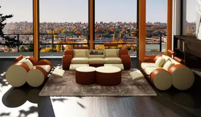 Produktbild von Moderne Wohnzimmer Couch Sitz Polster Garnitur Sofas 3+2+1 Design Couchen Sofa