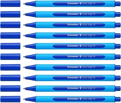 Image de 10 stylos à bille Schneider 50-152103 Slider Edge - M, bleu